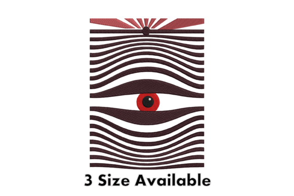 Review: Abstract Eye Wave Embroidery Design for Brands