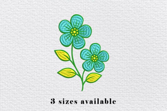 Review: Blue Flower Embroidery Design File