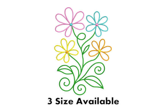 Review: Cute Floral Outline Embroidery File