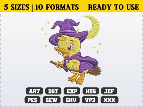 Review: Funny Halloween Duck Witch Embroidery Design