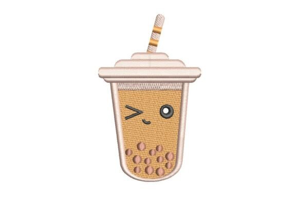 Review: Winking Boba Tea Embroidery Design for Merch