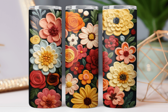 Reviewing the Embroidery Floral Tumbler Wrap Skinny