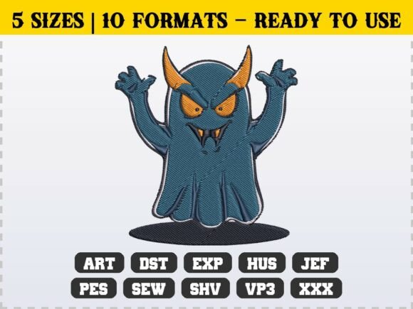 Reviewing the Spooky Ghost Horror Embroidery Design